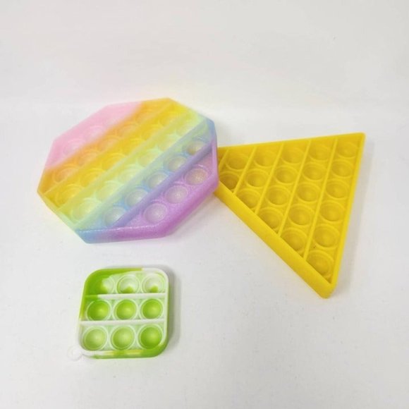 Push Pop Bubble Fidget Toy Silicone Squeeze Fidget Sensory Toys (3 Pack) - Picture 5 of 7
